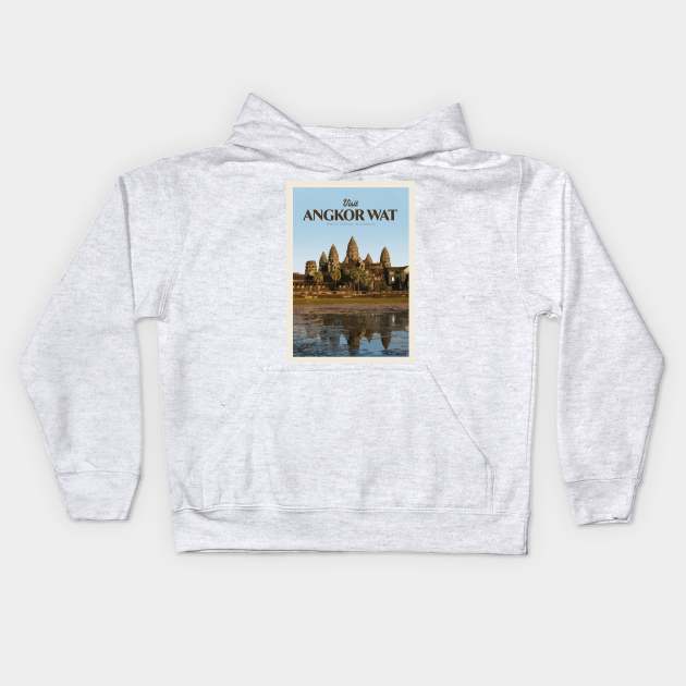 Visit Angkor Wat Kids Hoodie by Mercury Club